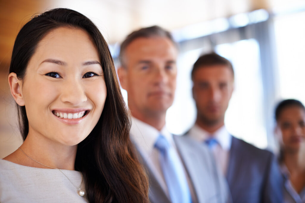 A group photo of business development representatives